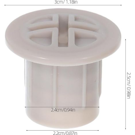 Capuchons de Vis Toboggan Rechange Gris 23mm Cache-ecrou plastique, diametre interieur 2.3 cm, bambins, installation (1/4)