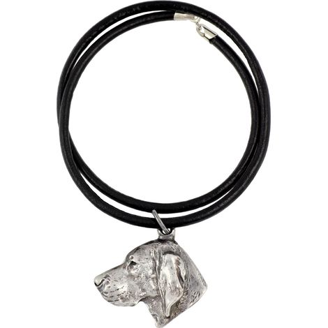 Collana con ciondolo a forma di Vizsla ungherese, placcata in argento, per gli amanti dei cani, gioiello unico di Art-Dog (1/5)