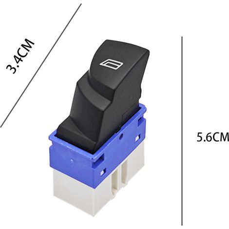 735315616 is a single-button switch for power windows in Citroën and Fiat vehicles. (1/4)