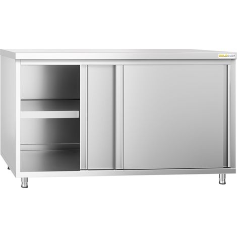Meuble bas inox 1600x700 mm PREMIUM - GOLDINOX (1/4)