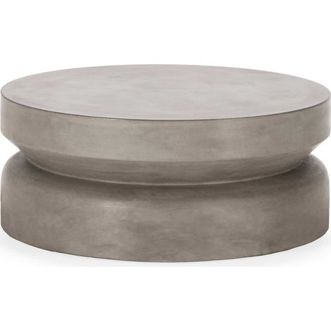 Table basse ciment gris anthracite style contemporain - gris anthracite foncé