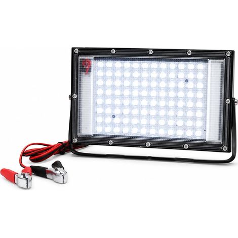 Spot Exterieur LED Lumière Inondation Extérieure Imperméable De LED Ip66 Avec Agrafe Crocodile De Batterie Pour Urgence Extérieure Dc 12v (1/5)