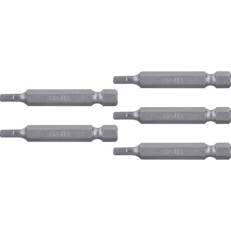 Puntas para destornillador hexagonal - 3 mm, 50 mm - 5 puntas