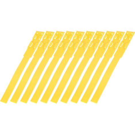 Lot de 10 colliers d'identification pour bovins (anneaux de marquage) - Fournitures pour l'élevage - Jaune (1/5)