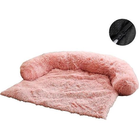 1. Weiches Katzenkissen, langes Plüsch-Hundebett, gemütliches Sofa, Geschenkidee für Haustiere zum Schlafen, rosa.