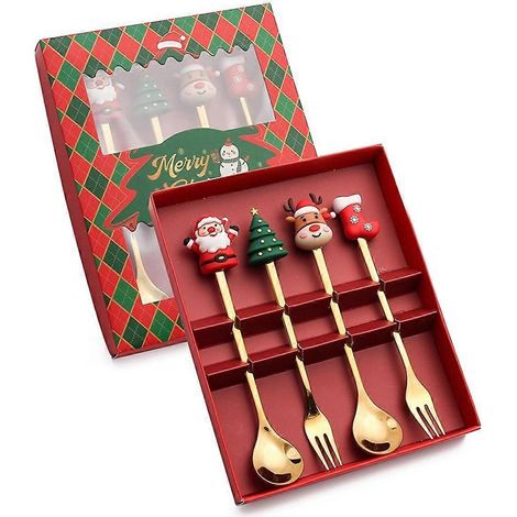 Ensemble de vaisselle de Noël (cuillère et fourchette) - Service de table AA illustré (1/5)