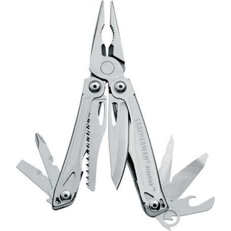 Leatherman LTM-831439 Sidekick®. Multiherramienta de bolsillo que incluye alicates con resorte, mosquetón, funda, abridores y mucho más. Color STAINLESS