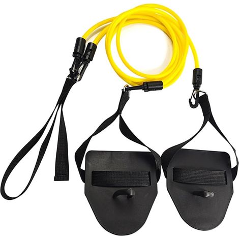 Landbasierter Schwimmtrainer mit Paddel, Widerstandsseil, Spanngurt und abnehmbarem Gummiband zur Verbesserung der Armkraft