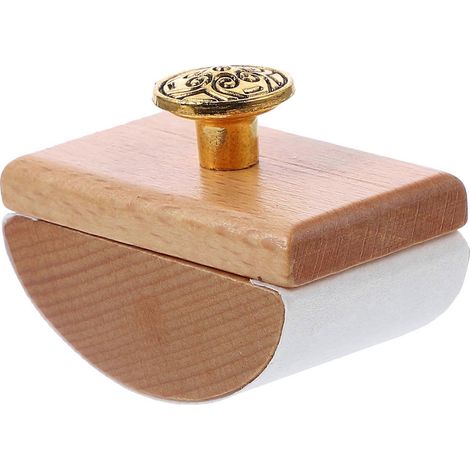 Tampon encreur portable en bois à séchage rapide pour bureau-6.00X4.00X3.00CM
