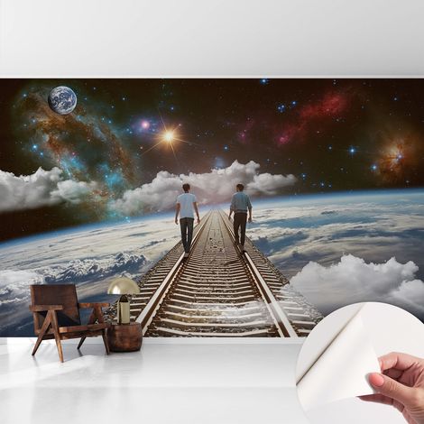 Fotomurale adesivo stickers - per camera da letto - per corridoio - decorazione casa moderna Viaggio cosmico 416x254 cm (1/5)