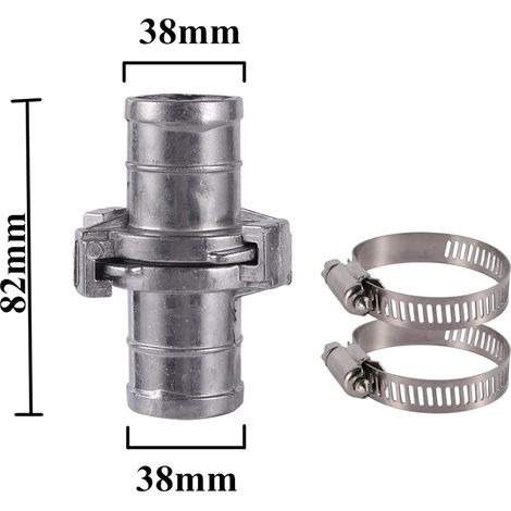 Raccord rapide (1,5 pouce) pour tuyau d'arrosage avec collier de serrage, compatible avec les tuyaux d'incendie et les accessoires d'irrigation agricole. (1/5)