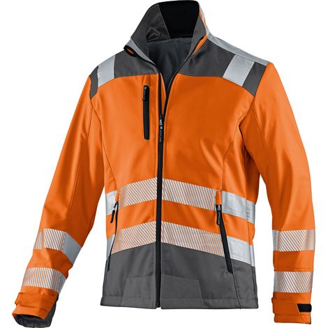 Kübler Jacke REFLECTIQ Softshell PSA 2 warnorange/anthrazit Gr. XS (1/2)
