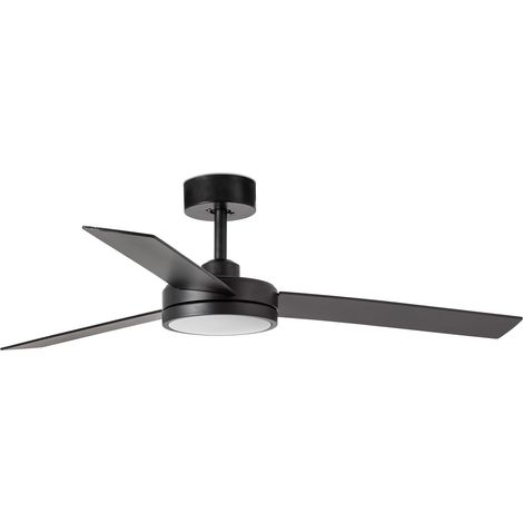 Faro BARTH Ventilateur de plafond noir à 3 pales avec lumière LED