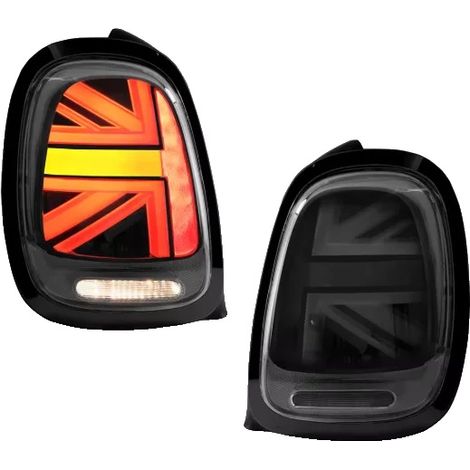 Fanali posteriori a LED, indicatori di direzione sequenziali, facile installazione, fumé con dettagli neri (1/2)