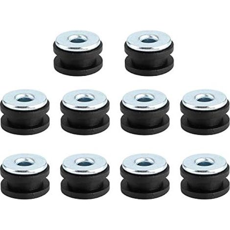 Kit Grommets Caoutchouc carénages Moto, 10 pièces rondelles Acier 6mm (1/5)