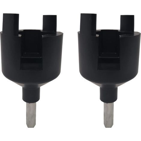 Cukol 2 Pièces Isolateur Cloture Electrique a Visser Mandrin de Perceuse, Rend Isolateur Plus Rapide Et Plus Facile à Installer Sans Vissage Manuel (noir) (1/5)