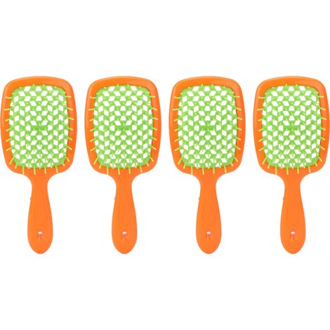 Brosse à cheveux soufflante professionnelle 4 pièces, peigne démêlant massage du cuir chevelu, outil de coiffage salon maison, séchage rapide. (1/5)