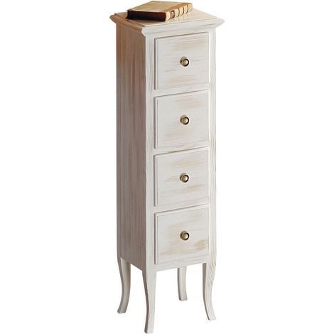 Meuble de rangement RETRO 35x119x33cm, vieux blanc (1/5)