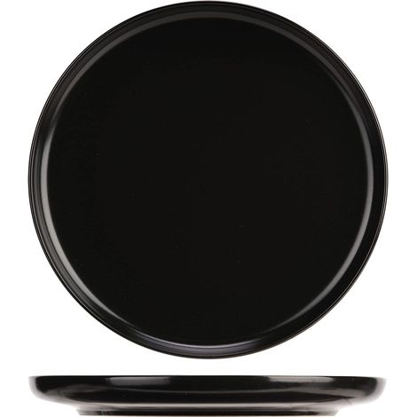Assiette plate Baltic noir D27cm Grès