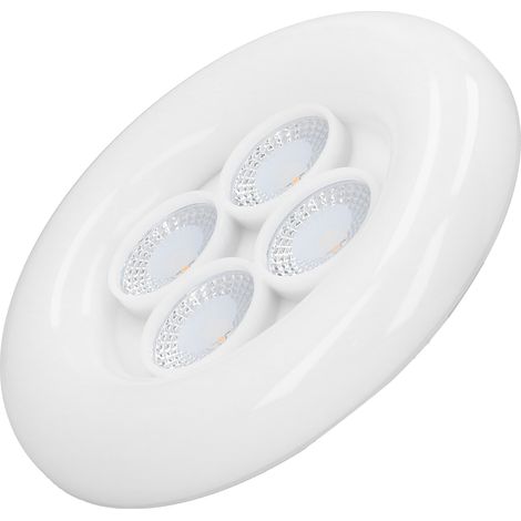 Projecteur LED 4 trous 38W, spot orientable 3 modes, garage et entrepôt, AC 165-265V, réglable (1/5)