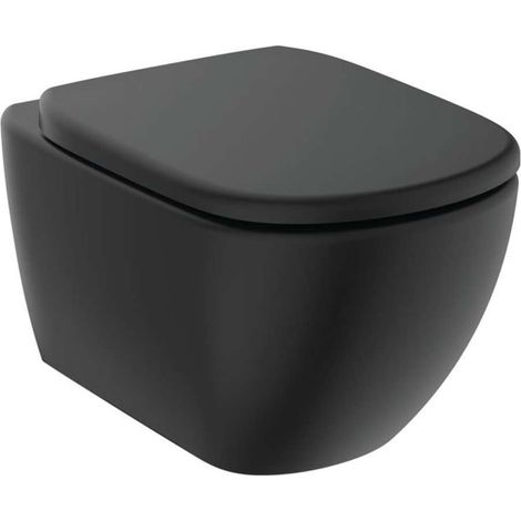 Ideal Standard Tesi - Wc sospeso con sedile SoftClose, RimLS+, nero seta T5361V3 (1/5)