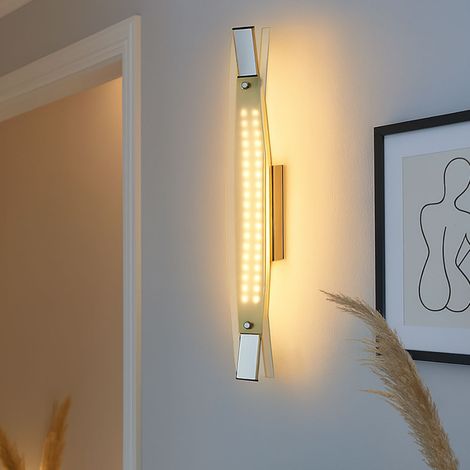 4,8 Watt LED Wandlampe Leuchte Beleuchtung Chrom Acryl Schlafzimmer  Astrum 780092