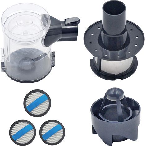 Bac à poussière + ensemble multi-cônes + 3 filtres HEPA pour aspirateur Proscenic Ultenic P12 P13 1 jeu complet