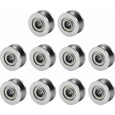 10 roulements à billes à gorge V 624ZZ pour systèmes de mouvement linéaire sur rails 4x13x6mm