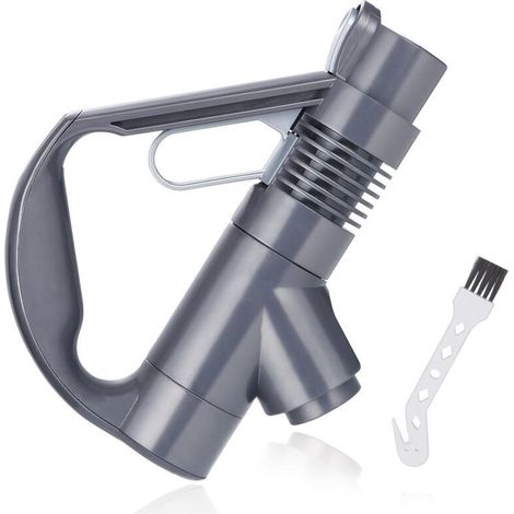 Poignée de rechange pour aspirateur, Poignée Compatible avec Dyson DC19 DC23 DC26 DC29 DC32 DC36 DC37 Accessoire Aspirateur Poignée de Remplacement avec une brosse de nettoyage (Gris)
