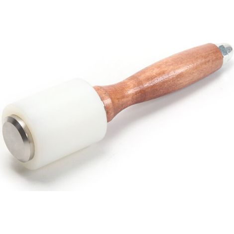 DEESSE SHOP - Leathercraft Marteau à découper en nylon Marteau à coudre Kit d'outils en cuir de vachette avec manche en bois (1/5)