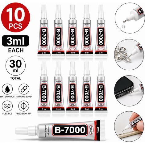 Kit 10 Tubetti Colla B-7000 Trasparente – 3 ml cad. (1/5)