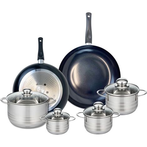 Ensemble de 2 Poêles de cuisson 28 et 32 cm et 4 faitouts 12, 14, 16 et 24 cm Elo Prima Brillant (1/5)