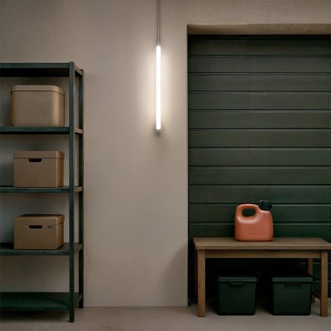 Barra Lineare LED 60cm 9W Batten Collegabile e Interruttore 4000K Bianco Naturale (1/5)