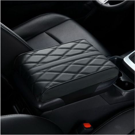Housse d'accoudoir, housse de console centrale pour voitures, tapis d'accoudoir en mousse à mémoire de forme, housse de console centrale pour SUV/camions/voitures, tapis d'accoudoir bordeaux (1/5)