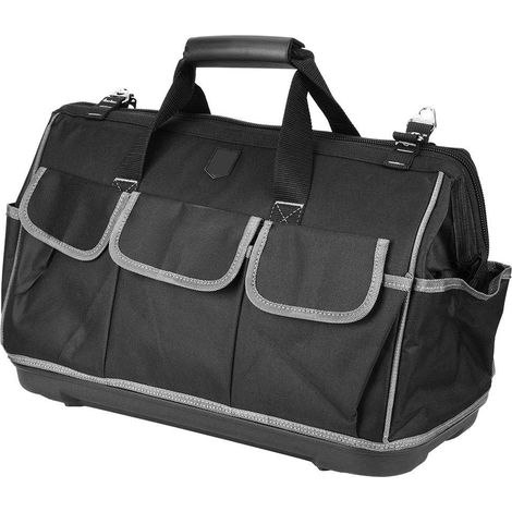 Cassetta degli attrezzi da 20 pollici – tessuto Oxford + base in plastica grigia – 470x340x230 mm – borsa per il trasporto – contenitore