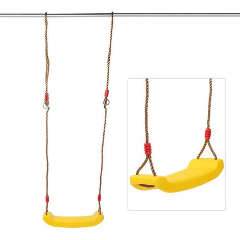 Balançoire Enfant Extérieur Siège Plastique Équipement de Jeu pour Enfants (1/5)