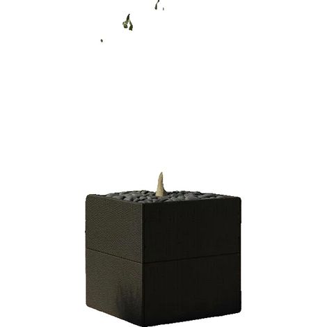 Cubo para plantar, construcción de metal resistente, diseño resistente a la intemperie, negro. (1/2)