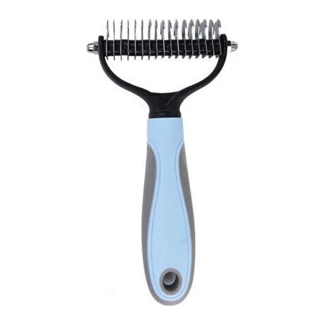 Brosse pour animaux de compagnie, peigne de toilettage double face en acier inoxydable, peigne d'épilation professionnel pour chiens et chats (1/5)