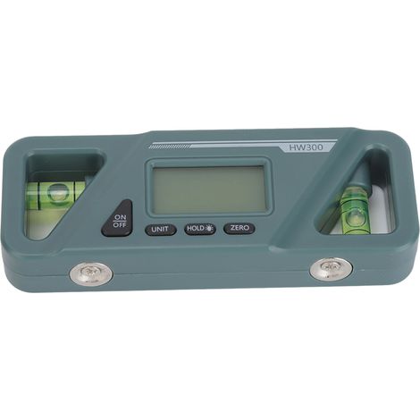 Inclinomètre numérique en plastique ABS, base magnétique, niveau à bulle, jauge de mesure d'angle pour le travail du bois et la réparation automobile, vert foncé (1/5)