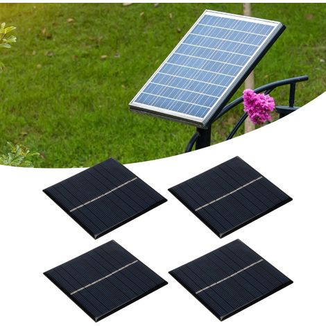 Kit DIY Solaire - Panneau Photovoltaïque 0.8W 5V Polycristallin - 4 Pièces Mini pour Projets Domestiques