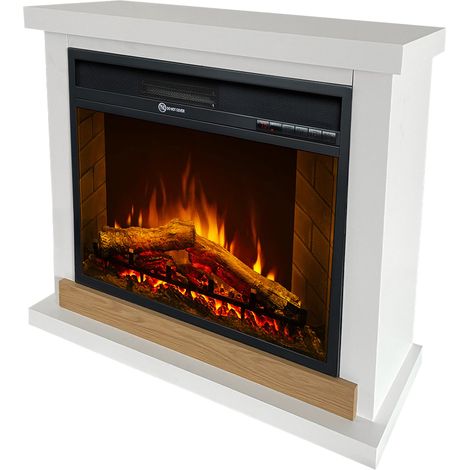 Elektrokamin Stia, Heizfläche 30 m², Leistung (kW) 0,9/1,8, Indoor, 75x28x70h cm Weiß