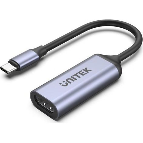 UNITEK V1416B adaptador de cable de vídeo 0,15 m USB Tipo C HDMI Gris (1/5)