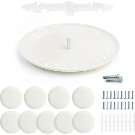 Lot de 10 cache-trous de plafond ronds, 3-1/2 pouces et 5 pouces, compatibles avec les boîtes de câblage octogonales et rondes. (1/5)
