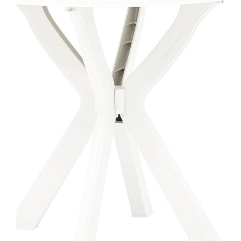 vidaXL Mesa bistro blanca plástico Ø70 cm (1/5)