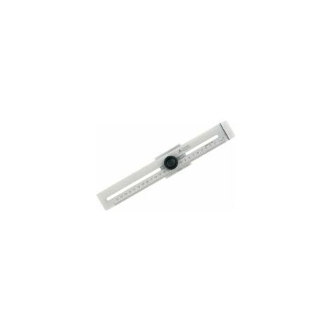 Regla de marcado de acero inoxidable Trusquin, regla metálica, rango de medición de 250 mm, paquete de 1 - Crezuo