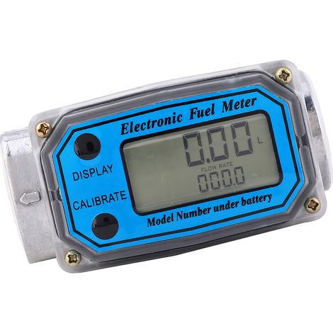 Débitmètre numérique miniature à turbine pour carburant diesel, 10-200 L/min, filetage NPT 1". (1/5)