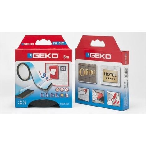 Nastro biadesivo schiuma nero extra forte 19 mm x 5 m