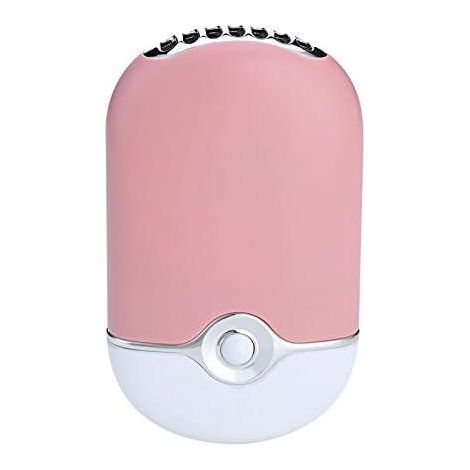 Mini ventilateur de poche USB rechargeable batterie lithium, climatiseur portable voyage, purificateur d'air humidificateur F015, rose clair (1/4)