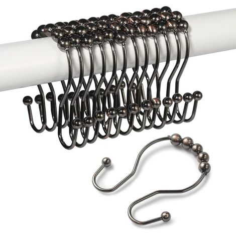 12 crochets pour rideau de douche, joint de rideau de douche antirouille