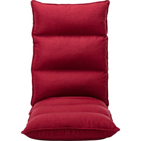 Maison Exclusive - Tumbona de suelo plegable de tela rojo vino ti (1/5)